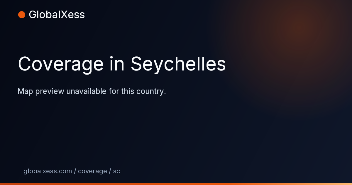 Map highlighting GlobalXess coverage in Seychelles
