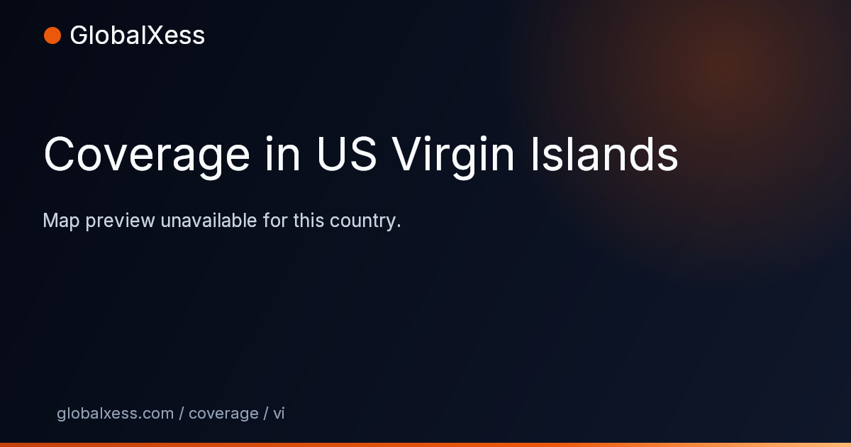 Map highlighting GlobalXess coverage in US Virgin Islands